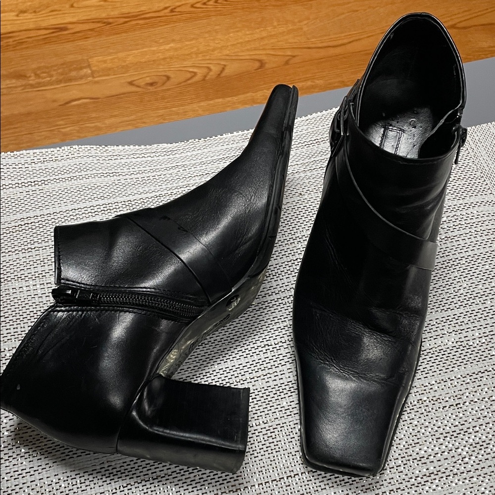 Enzo Angiolini Black Heeled Boots